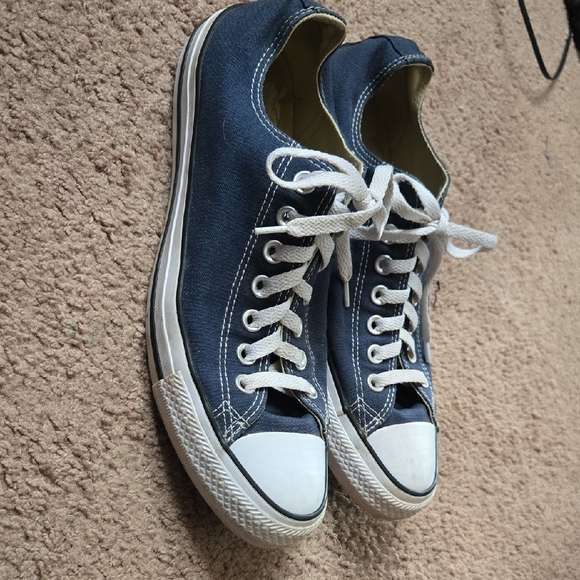 Converse Navy and White Canvas Sneakers - Picture 2 of 4
